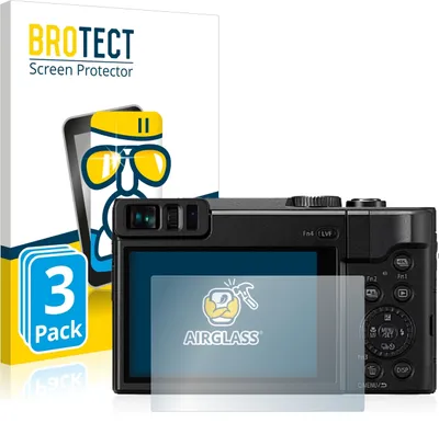 Produktbild von 3x BROTECT Schutzglas für Panasonic Lumix DC-TZ91 Schutzfolie Panzer Folie Glas Display Schutz klar
