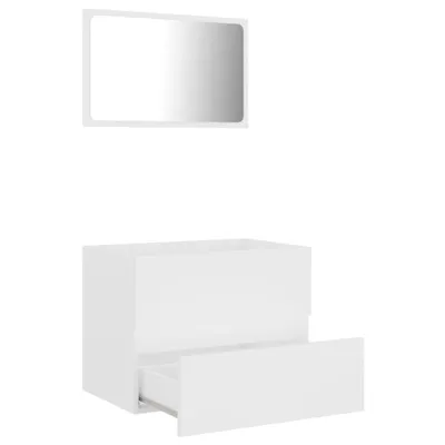 Produktbild von "Winterschlussverkauf " 2-tlg. Badmöbel-Set - CLORIS - Badezimmerschrank - schlichte Design - Weiß Holzwerkstoff - NeuMöbel3768168