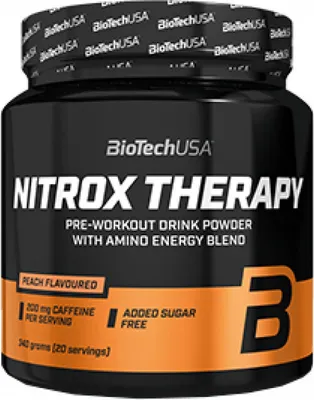 Produktbild von BioTech USA Nitrox Therapy 340 g blaue Weintrauben / Trainingsbooster / Pre-Workout mit einem hohen Gehalt an Koffein, Arginin, Beta-Alanin und Citrullin