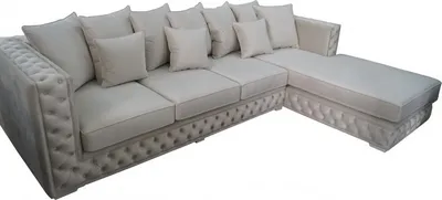 Productafbeelding van Chesterfield designbank, hoekbank, gestoffeerde zithoek, moderne textielbanken