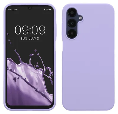 Produktbild von kwmobile Handyhülle für Samsung Galaxy A25 Hülle - Case Silikon - Kabelloses Laden - Schutzhülle Cover in Lavendel