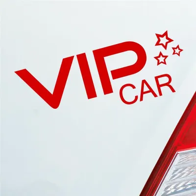 Produktbild von Auto Aufkleber VIP Car V.I.P. Stern 15,5x5,5 cm Rot Sticker Heckscheibenaufkleber