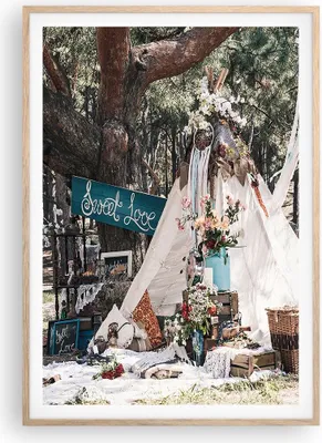 Produktbild von Gerahmtes Poster - Rahmen in heller Eiche - Jungvermählten Liebe Landschaft - 70x100 cm - Wand Bild - Wanddeko - Wandbilder - Kunstposter - Wandposter - Bilderrahmen - Bilder - P2NPA70x100-4642