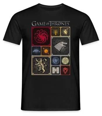 Produktbild von Spreadshirt Game Of Thrones Königshäuser Kacheln Männer T-Shirt, S, Schwarz
