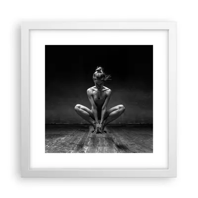 Produktbild von Gerahmtes Poster - Weißer Rahmen - Tänzerin Frau Ballerina - 30x30 cm - Wand Bild - Wanddeko - Wandbilder - Kunstposter - Wandposter - Bilderrahmen - Bilder - Kunstdruck - P2WAC30x30-4925