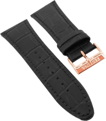 Produktbild von Festina Uhrenarmband 23mm Lederband schwarz Krokooptik F20465/1 F20465