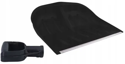 Image de ADGO® Pelle à neige Pelle en plastique saisonnière avec grand manche noir