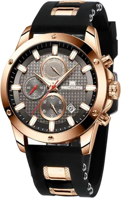 Produktbild von Herren Chronograph Groß Analog Digital Militär Sportuhr Gummiarmband Wasserdicht 3ATM Leuchtfunktion Datum Outdoor robuste Armbanduhr