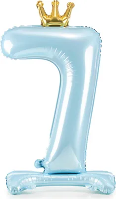 Produktbild von Folien-Standballon Zahl "7", 84 cm, blau