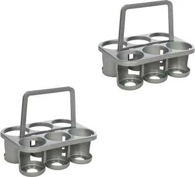 Immagine prodotto di Novaliv 2x portabottiglie per 12 bottiglie - Tenuta stabile - Cestino per bevande in plastica, impilabile, 32x23x28cm SILVER - Ideale per cucina e cantina Cestino per bevande portabottiglie portabottiglie portabottiglie