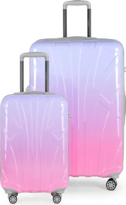 Produktbild von Suitline - 2er Kofferset, Bordgepäck Trolley 55x35x20 cm + großer Reisekoffer XL Check-In Gepäck, 4 Doppelrollen, leichte Koffer Damen Herren ,Sakura