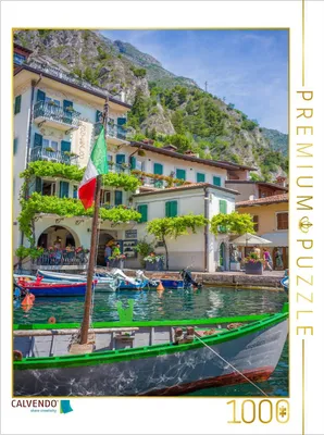 Produktbild von CALVENDO Puzzle Gardasee - Limone sul Garda | 1000 Teile Lege-Größe 64x48cm Foto-Puzzle für glückliche Stunden