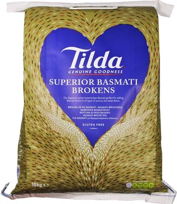 Produktbild von TILDA Basmati Bruchreis 10kg | Genuine Goodness | Basmatireis | Superior Broken Basmati Rice
