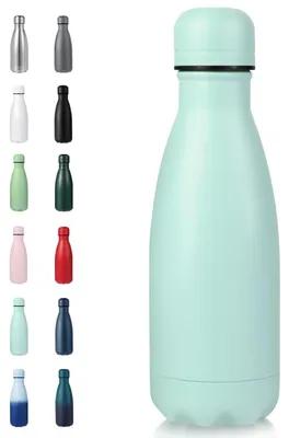 Zdjęcie produktu dla Butelka do picia dla dzieci, stal nierdzewna, 350 ml, niebieska, termos