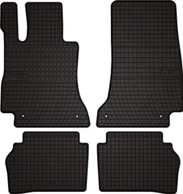 Obrázek produktu pro Gumové autokoberce pro na míru pro Mercedes E W213 (2015-2023, sedan, kombi, liftback, kupé) černé, sada 4 ks, s úchyty