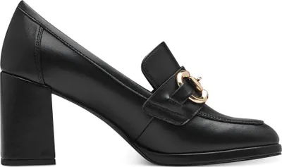 Produktbild von MARCO TOZZI Damen Pumps Trotteur Blockabsatz Zierspange Loafer 2-24417-42, Größe:39 EU, Farbe:Schwarz