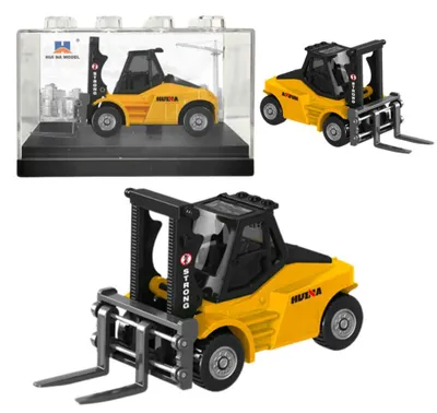 Produktbild von Lean Gabelstapler Metall Sammlermodell Huina Gelb 1:80