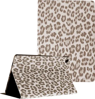Produktbild von Selencia Sabi Klapphülle mit Leopardenmuster Samsung Galaxy Tab A11 Plus - Soft Ivory