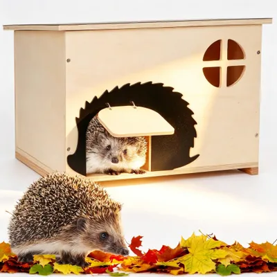 Produktbild von Solidchoice – Großer Igelstall mit Rattenabwehrklappe und Labyrinth-Eingang – Winterfester Igelhotel