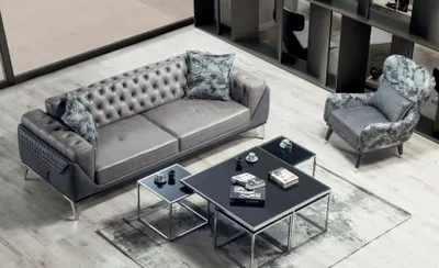 Produktbild von Wohnzimmer Sessel Polster Sitzer Modern Design Schlangen Stil Bezug