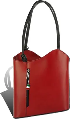 Produktbild von Florence 2in1 Damen Rucksack rot schwarz Leder 29x9x28 cm D2OTF106R