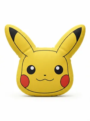 Produktbild von Pokémon Pikachu Dekokissen – weiches Polyester-Kissen, 40x40 cm