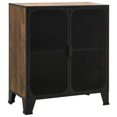 Zdjęcie produktu dla Szafka, rustykalny brąz, 72x36x82 cm, metal i MDF
