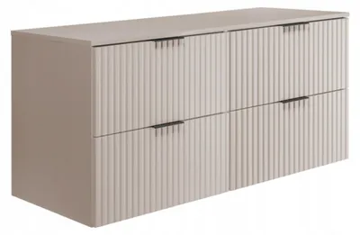 Zdjęcie produktu dla Szafka Łazienkowa Wisząca Pod Umywalkę Flisan 120X46 Cm Z Blatem Kaszmir
