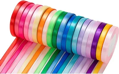 Produktbild von Satinband Geschenkband Schleifenband 22m X 10mm Seidenbänder Satinband Rollen Hochzeit Stoffband Dekoband Satin Bänder zum Basteln Geschenk Verpackung