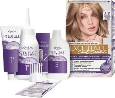 Produktbild von L'Oréal Paris Excellence Kühle Creme Haarfarbe 8.11 Ultraplatinblond, 60ml