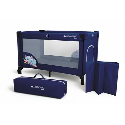 Obrázok produktu pre Mobiclinic, cestovná postieľka, prenosná postieľka, 2 v 1, ultrakompaktná skladacia, odnímateľný matrac, Mofli, do 15 kg