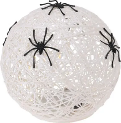 Produktbild von LED-Dekorationskugel mit Spinne 15 cm, Weiß