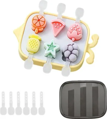 Produktbild von Kleine Silikon Eisformen BPA-frei Gelb