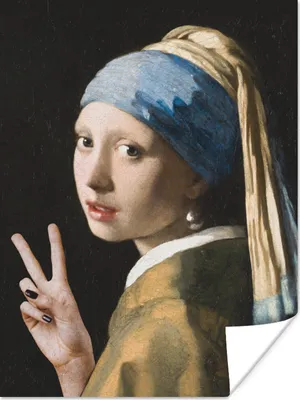 Produktbild von MuchoWow® Poster Das Mädchen mit dem Perlenohrring - Vermeer - Frieden 30x40 cm - Wandplakat - Poster Kinderzimmer
