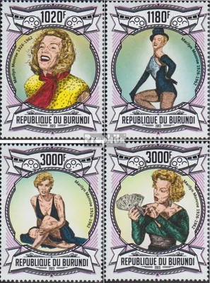 Produktbild von Briefmarken Burundi 2013 Mi 3048-3051 (kompl.Ausg.) postfrisch Marilyn Monroe