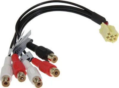 Obrázek produktu pro Line Out 5x Cinch adaptér Subwoofer pro VW Audi Seat Becker Blaupunkt Grundig