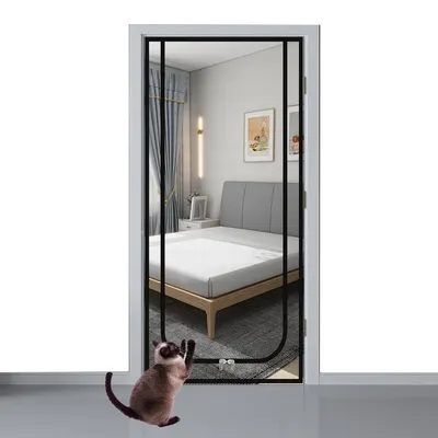 Produktbild von Katzenschutznetz für Balkon, Haustier-Fliegengitter, verhindert das Entkommen von Katzen, für Wohnzimmer, Schlafzimmer, Küche (Türgröße: 90 x 200 cm)
