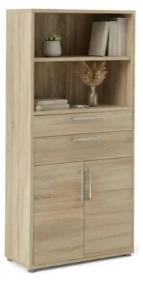 Produktbild von Kommode Ludivine, Wohnzimmerbuffet, Wohnzimmer-Sideboard, Moderne Küchen-Speisekammer, 89x40 h186 cm, Eiche