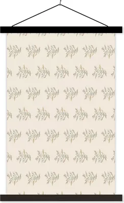 Produktbild von MuchoWow® Textilposter Vintage - Muster - Pastell 60x90 cm mit schwarzem Rahmen - Poster Wohnzimmer