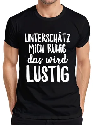 Immagine prodotto di Non sottovalutarmi, sarà divertente dire sfacciato umorismo divertente T-shirt da uomo, nero, XL