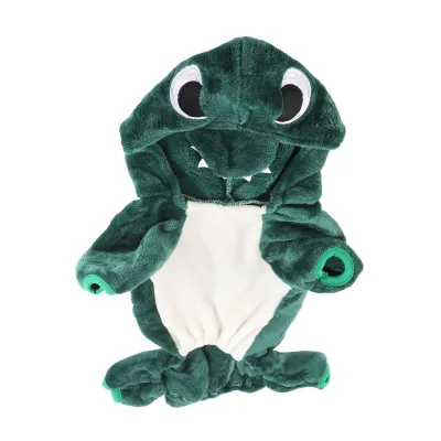 Produktbild von Fleece Winter süße Dinosaurierhunde Kleidung Hoodies für kleine Hunde Welpenjacke Kleidung Outfit , L