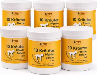 Produktbild von 6x 250 ml Pullach Hof 10 Kräuter Pferde-Balsam (Gel)