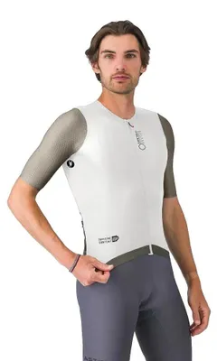Zdjęcie produktu dla Koszulka rowerowa z krótkim rękawem Castelli Corretto, biała, rozmiar XL, męska, biała, rozmiar XL