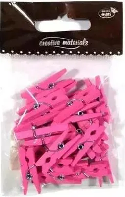 Image de Boucles en bois rose 30mm 25pcs