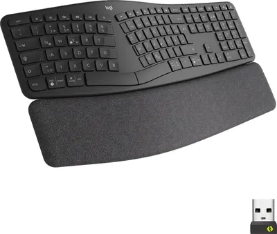 Productafbeelding van Logitech 920-010345 Wireless Keyboard K860 black f. Business