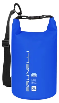 Produktbild von BRUNELLI 2L Dry Bag Wasserdichter Seesack Rucksack Packsack Trockensack mit Schultergurt - Farbe: Blau