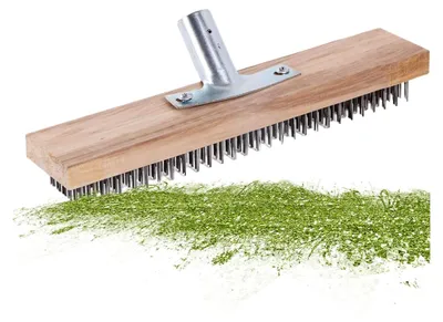 Produktbild von Drahtbesen – Hochleistungs-Schrubbwerkzeug mit starren Borsten und Holzgriff