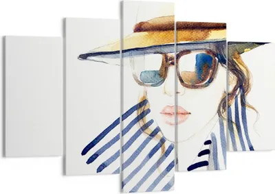 Produktbild von Bild auf Leinwand - Leinwandbild - Frau Gesicht Lippen - 150x100cm - Wand Bild - Wanddeko - Leinwanddruck - Bilder - Kunstdruck - Wanddekoration - Leinwand bilder - Wandkunst - EA150x100-3957