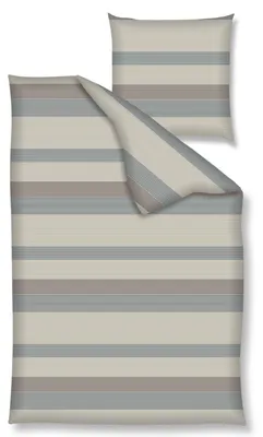 Produktbild von Nanette Renforcé Bettwäsche - Streifen braun, grau 135 x 200 cm gestreift, braun, grau