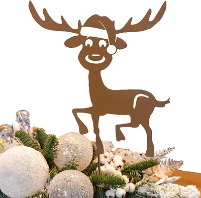 Productafbeelding van Rendier Kerstmis Tuinsteker Roest 32 cm x 23 cm